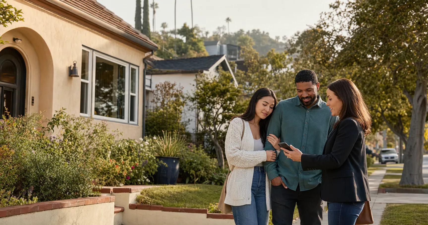 Homebuyers reviewing the full cost of a mortgage